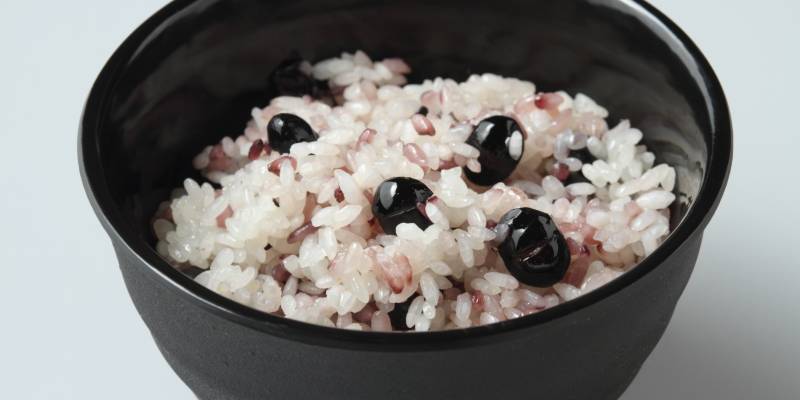 黒豆とお米の組み合わせ