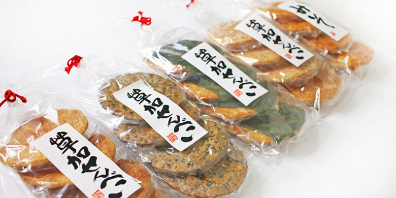 草加せんべい：5種類：山香煎餅煎餅本舗（撮影写真）