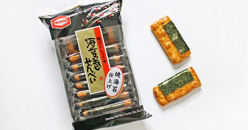 亀田製菓の海苔巻せんべい(撮影写真)