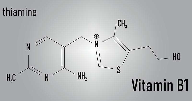 ビタミンB1（チアミン）の化学式（イメージ画像）